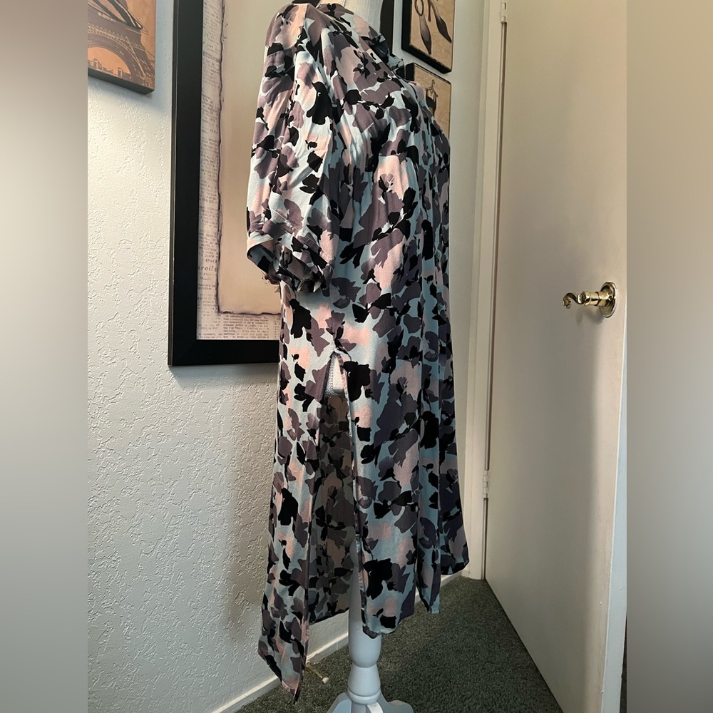 Maeve Anthropologie blue tunic long flowy blouse - Picture 3 of 7